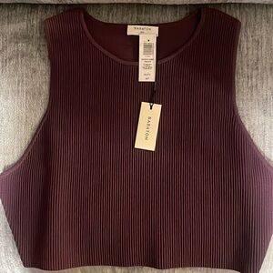 Babaton 2XL sculpt knit racer in dewberry purple. New with tags